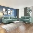 thumbnail image 3 of Pemberly Row 70" Modern Round Arm Velvet Sofa in Aqua Turquoise, 3 of 5