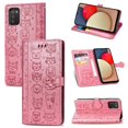 thumbnail image 2 of Funda Cartera FOXDOCK para Samsung Galaxy A02S , Flip PU con Relieve de Gatos y Perros, Tarjetero y Soporte, 2 of 6