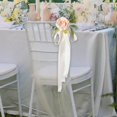 thumbnail image 1 of Silla Back Flower Boda Decoración del pasillo de la boda Romántica Decoración Flor de banco para la silla para la fiesta de recepción Dining champán, 1 of 8