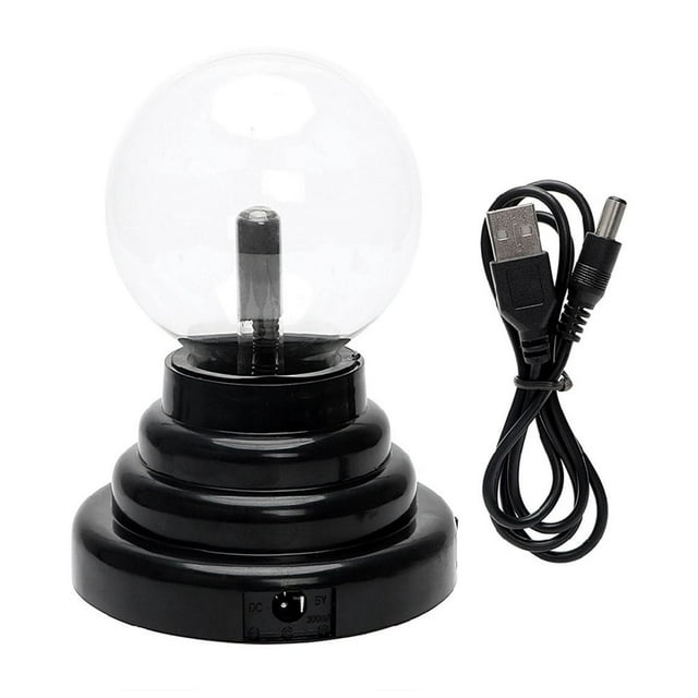 3 Inch Glass Plasma Lamp, USB/Battery Powered, Touch-Sensitive, Suitable for Kids, Parties & Home Decor, Scientific Learning