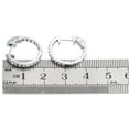 thumbnail image 4 of 10K White Gold Diamond In & Out Hoops Round Hinged Earrings 0.65" Long 1 CT., 4 of 5