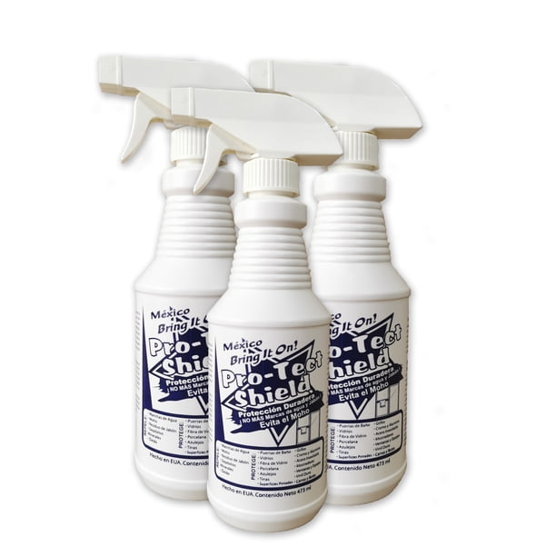 Protector PROTECT SHIELD - Repelente de Agua Protector de Vidrio Cristal Azulejo Porcelana Cerámica y Más - 473ml (3 piezas)