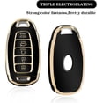thumbnail image 3 of Key Fob Cover Compatible with Hyundai Palisade Elantra Keychain Case Holder Protector,Black, 3 of 6