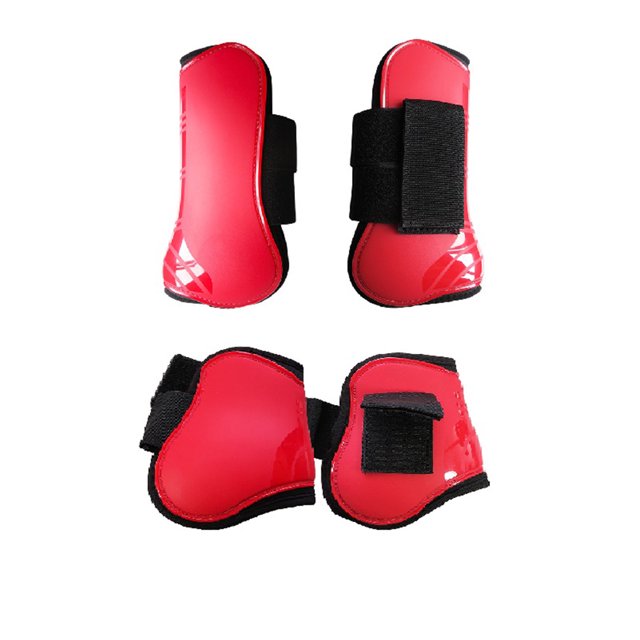 Soidarity 2 pares de suministros ecuestres, equipo de protección ajustable resistente al desgaste trasero para saltar con cierre de nailon, ajuste de Cuidado ecuestre y deportes Rojo SG Soidarity OD025315-05