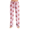 thumbnail image 2 of Hearthz Halloween Flannel Pajama Pants Women Plush Fuzzy Plaid Pajama Pants Warm Cozy Pj Bottoms Lounge Pants Fleece Lined Pants, 2 of 7