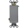 thumbnail image 1 of Leviton 5693-2Gy - Interruptor Basculante Silencioso De Ca De 3 Vías Decora Plus, 15 Amperios, 120/277 V, Color Gris, 1 of 1