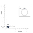 thumbnail image 4 of ANGARA Natural Classic Round Sapphire and Diamond Three Stone Ring in 14K White Gold for Women (Size-4mm) | September Birthstone, Anniversary, Jewelry Gift for Women | Natural Blue Sapphire Ring, 4 of 9