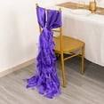 thumbnail image 2 of Efavormart 5 Pack Purple Curly Willow Chiffon Satin Chair Sashes, 2 of 10