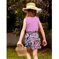 thumbnail image 5 of Oudiya Girls 2 Piece Outfits Tie Knot Crop Top and Paperbag Waist Pocketed Summer Short Clothing Sets Size 6-14, 5 of 9