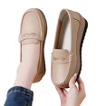 thumbnail image 5 of Willtoo Loafers for Women Closed Toe Wedge Platform Shoes, Slip‑on Casual Footwear, Comfortable Non‑slip Wedge Heel Walking Shoes, 5 of 5