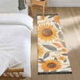 thumbnail image 3 of Yayeee Hallway Runner Rug 2'x6' Non Slip Machine Washable with Rubber Backing, Watercolor Sunflowers and Leaves, 3 of 8