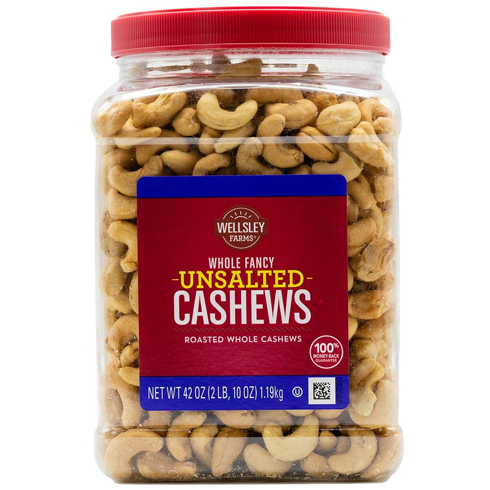 Wellsley Farms Whole Fancy Unsalted Roasted Cashews, 42 oz. Walmart