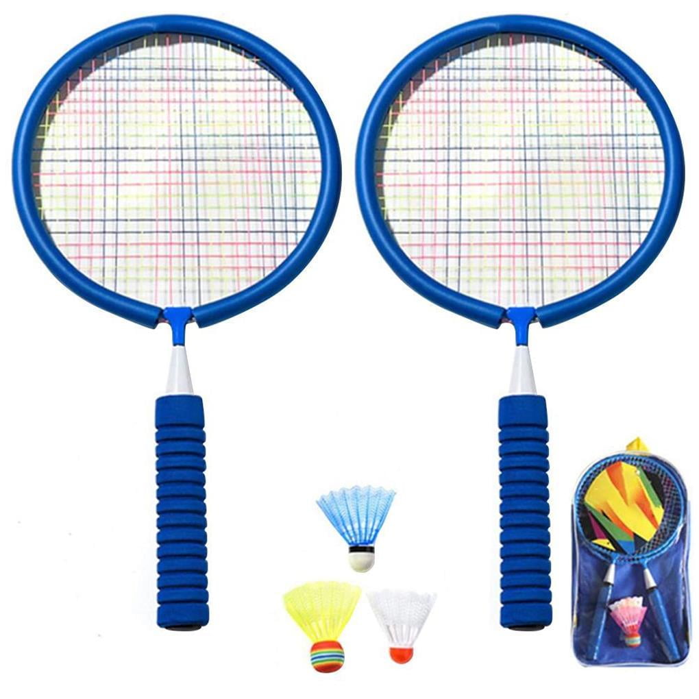 High Elasticity Ferro Alloy Badminton Racket Two Badminton Rackets Portable Bag 