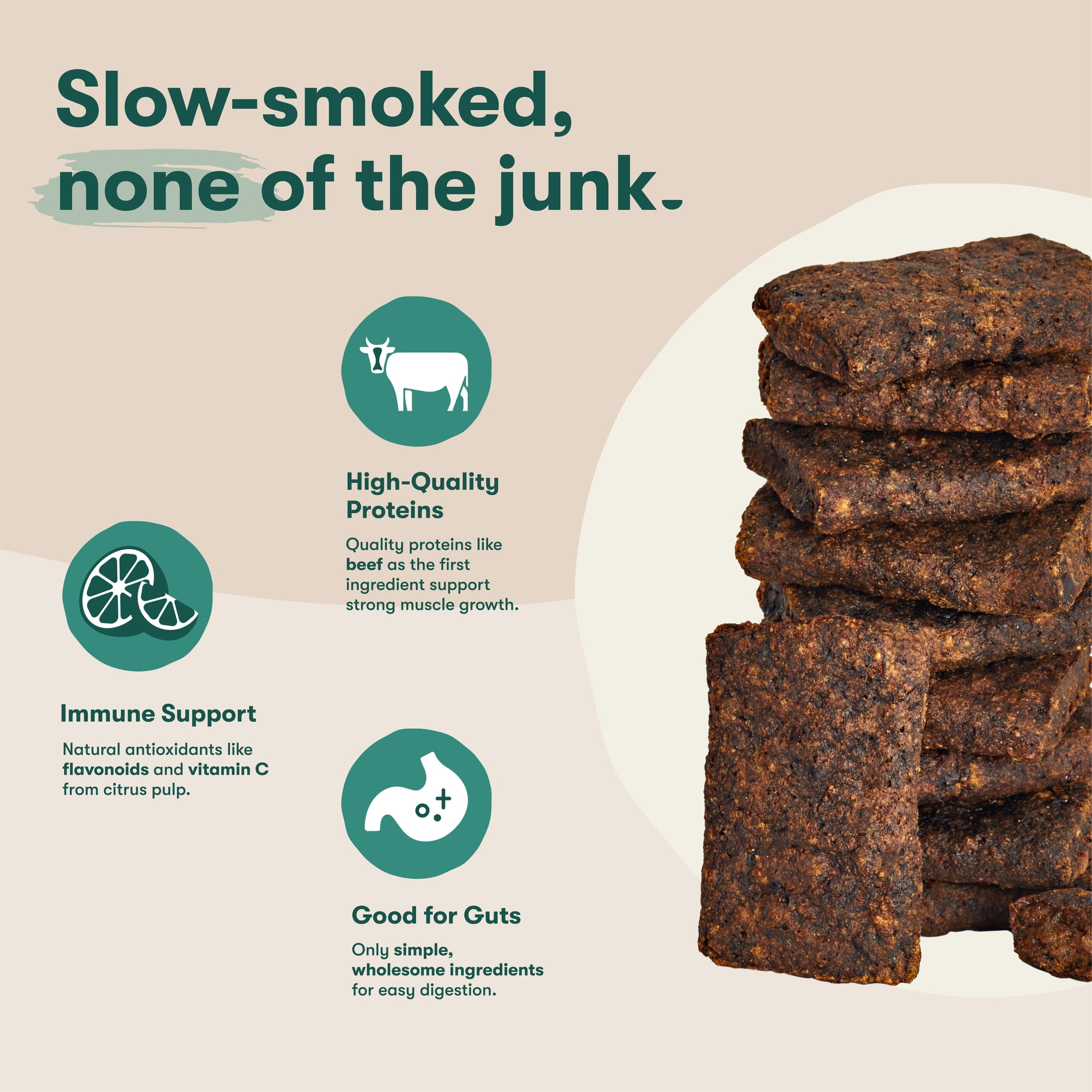 (4 pack) Jinx All Natural Slow-Smoked Beef Flavor Jerky Tenders for Dogs, 5 oz Bag
