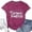Hot Pink, variant on QHWAUAKFBN T Shirts For Women Graphic Print Short Sleeve Tshirts Top