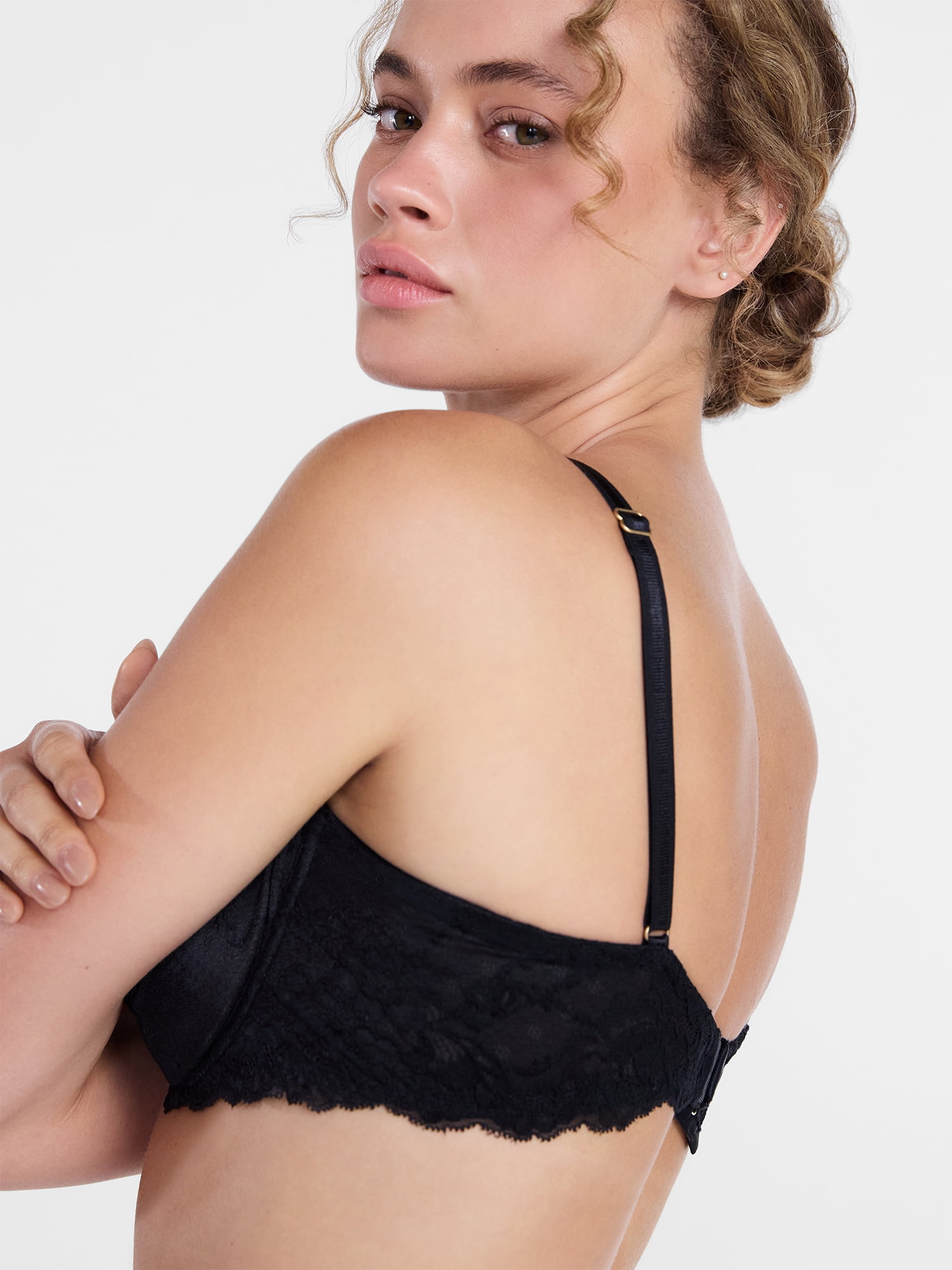 Joyspun Women's Two-Tone Lace Balconette Bra, Sizes 36B-40DDD