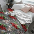 thumbnail image 6 of Red Truck Christmas Throw Blankets, Merry Christmas Tree Soft Fleece Blanket Decorative for Home Sofa Couch Chair Living Bedroom,40x50 Inches, Winter Snowflake Grey, 6 of 6