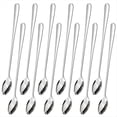 thumbnail image 1 of Cuchara Larga de 7.8 Pulgadas para Té Helado, Cucharas de Café de Acero Inoxidable para Mezclar Leche, Té, Cócteles y , 12 Unidades., 1 of 5