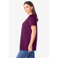 thumbnail image 5 of Roaman's Women's Plus Size Cotton Ultimate V-Neck Tee, 5 of 6