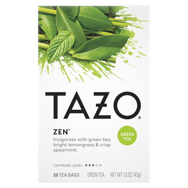 Tazo Tea Bags Green Tea 20 Tea Bags Walmart Com Walmart Com