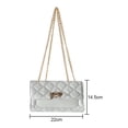 thumbnail image 2 of Bolsos y Carteras Pequeñas para Mujer, Bolsos de Hombro Bolsos Cruzados para Mujer con Correa de MetalBlanco:;:;, 2 of 6