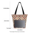 thumbnail image 3 of Pofeuu Fashion Tatreez (3) Print Women Fashion Shoulder Handbags Top Handle Satchel Bags Tote Shoulder Shopping Bag Stylish Canvas Tote Bag, 3 of 6