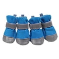 thumbnail image 2 of 4 Piezas Perro Mascota Botas Transpirables Cachorro Al Aire Libre Cálido Antideslizante Zapatos Azul L SM SunniMix Zapatos de cachorro de perro de mascota, 2 of 8
