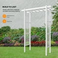 thumbnail image 3 of OverPatio 7'  Vinyl Garden Arbor Arch PVC Wedding Archway Flat Top, 3 of 8