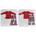 thumbnail image 2 of Ropa de camión de árbol de Navidad para niños y niñas, Tops bordados, conjunto de algodón rojo, pantalones a cuadros, atuendo para niños, pijamas infantiles, venta al por mayor, 2 of 2