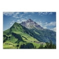 thumbnail image 1 of Country Cutting Board, Springtime in Countryside Rural Valley with Village Tranquil Serene Life Image, Decorative Tempered Glass Cutting and Serving Board, Small Size, Green Blue, by Ambesonne, 1 of 1