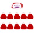 thumbnail image 4 of 10 gorros navideños pequeños de punto, gorros de Papá Noel para festivales, tocados para mascotas, divertidos recuerdos de fiesta, accesorios hechos a mano., 4 of 7