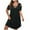 Black, variant on Timegard Plus Size Dresses for Women Summer Cold Shoulder V Neck Short Sleeve Casual Loose Comfy Dresses