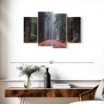 thumbnail image 3 of Elephant Stock Road To A Redwood Forest Wall Art - Horizontal Multi Panel Canvas - Living Room Wall Decor - Transportation Multi Panel - Orange And Brown Decor - 36" x 22", 3 of 8