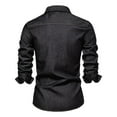 thumbnail image 5 of Maoxin Mens Jackets Men's Denim Workwear Jacket Loose Casual Men's Top Long Sleeved Hooded Casual Jacket/jacket Black M, 5 of 7
