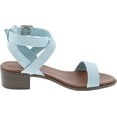 thumbnail image 6 of Top Moda Vision-75 Women's Ankle Wrap Adjustable Buckle Stacked Chunky Heel Sandal, 6 of 7