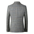 thumbnail image 3 of Hueook Blazers for Men Big and Tall Men's Casual Single-breasted Fashion Suit Business Casual Suit Wool Coat Clearance Long Sleeve Men Fashion Jacket Tops, 3 of 4