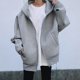thumbnail image 1 of Puntoco Invierno Mujer Casual Bolsillos sueltos Manga larga Cremallera Sudadera con capucha Color sólido Abrigo Puntoco Puntoco-6837, 1 of 7