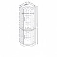 thumbnail image 5 of 21.65 Inch Wooden Corner Display Cabinet with Glass Doors and Shelves-Oak, 5 of 7