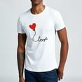 thumbnail image 3 of EQWLJWE T-Shirts for Men Men Valentine's Day Short Sleeve Love Printing Round Neck Pullover T Shirt Blouse, 3 of 3