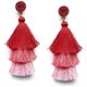 thumbnail image 1 of Pendientes de borla en capas de colores Pendientes colgantes de borla en niveles bohemios oso de fresa  Electrónica, 1 of 2