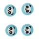 thumbnail image 1 of Lot de 4 capuchons de pouce multifonctions en silicone pour manette PS5, bleu, 1 of 4