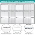thumbnail image 7 of Wall Dry Erase Calendar,Reusable Undated Planner, | Undated Wall Calendar, For Men, Women, Students, Teachers, Work Study Organization, Home Scheduling, School Planning, Office, 7 of 7