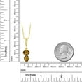 thumbnail image 3 of Gem Stone King 18K Yellow Gold Plated Silver Whiskey Quartz Pendant Necklace for Women (2.07 Cttw, Gemstone, Oval 8x6MM, with 18 inch Chain), 3 of 3