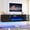 Black TV Stand + Black Fireplace, variant on Easoger Floating TV Stand with 36" Electric Fireplace, Wall Mounted Fireplace Entertainment Center with Storage for TVs Up to 80", Adjustable Partition, Black/White (White TV Stand + Black Fireplace)