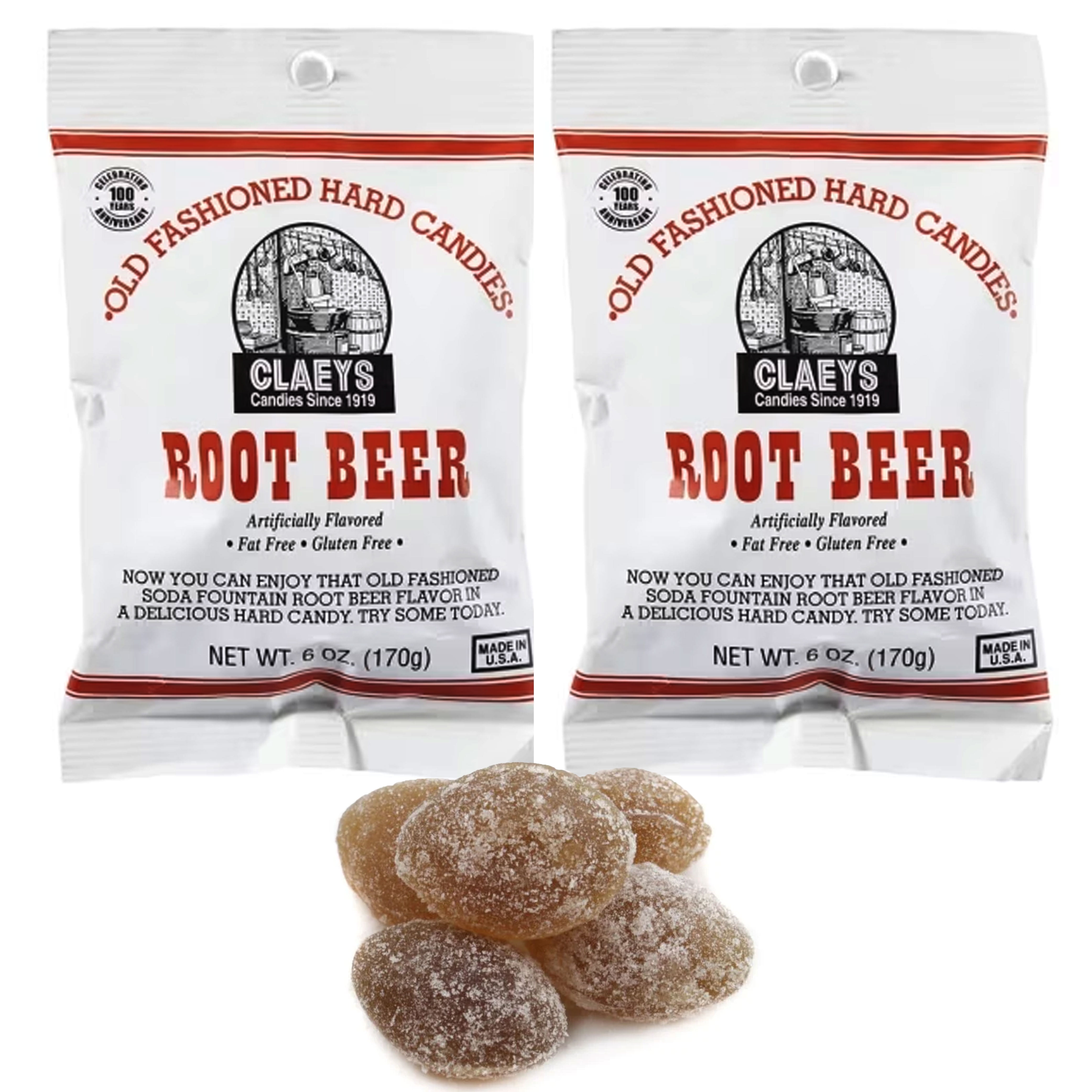 2 Bags Claeys Root Beer Sanded Candy Drops Hard Candies Natural Gluten