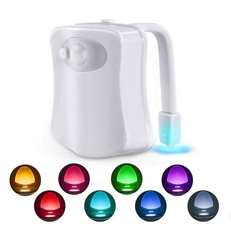 

HIABIO Toilet Bowl LED Night Light Motion Activated Induction Sensor Lamp Bathroom
