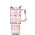 thumbnail image 2 of 40oz Tumbler with Handle & Straw, Stainless Steel Insulated Cup, Leak Proof Travel Mug, Keeps Drinks Hot/Cold,Coffee Cup, Gifts for Women Men, 2 of 7