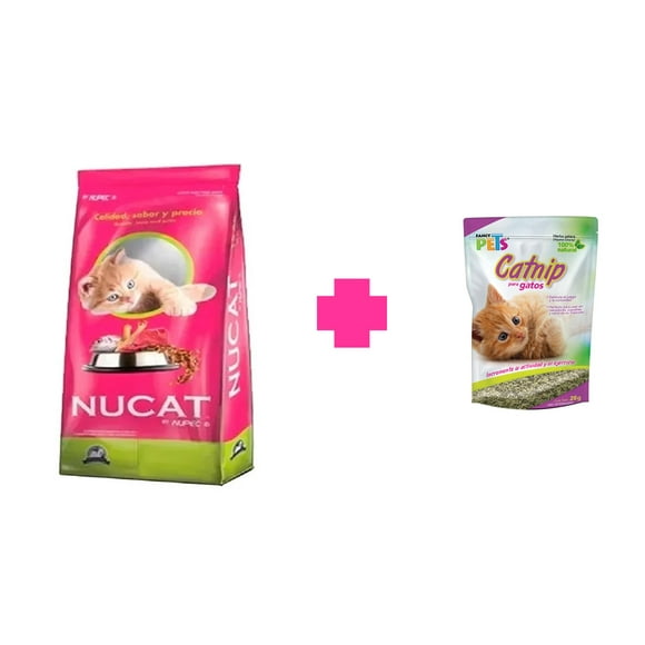 Paquete de Croquetas para Gato Nupec Nucat 15 kg + 1 Catnip 28 gr