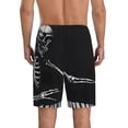 thumbnail image 4 of Lsque Skeleton Playing Xylophone Mens Sleep Pajama Shorts,Short Pajama Pants, Cotton Ultra-Soft Knit-X-Large, 4 of 9