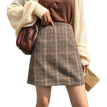 Lavaport School Girls Plaid Skirt Women High Waist Mini Skirts - Walmart.com